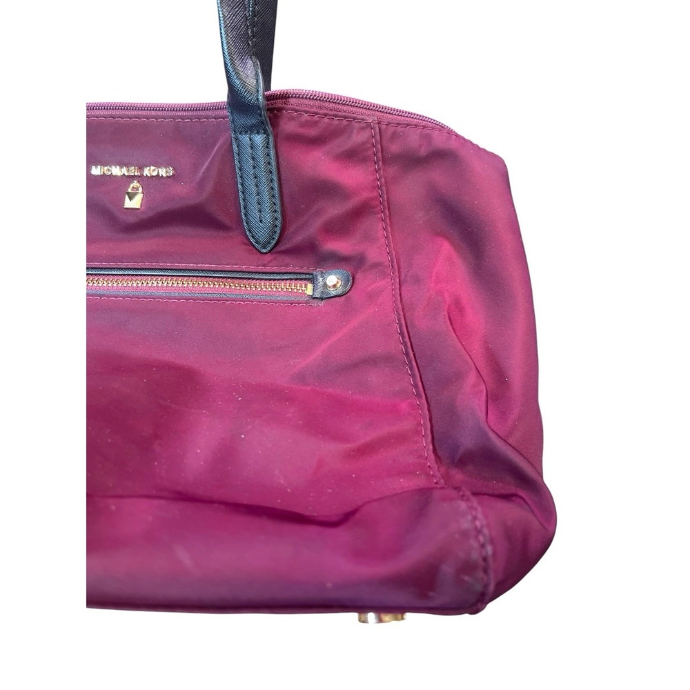 Michael Kors Womens Burgundy Inner Pockets Double Handle Classic Tote‎ Bag - Picture 4 of 10